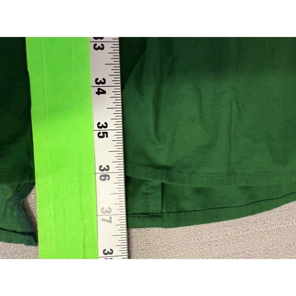 J. Crew Factory Scallop-trim button-front midi dress in fern canyon green sz 6 - Picture 16 of 16